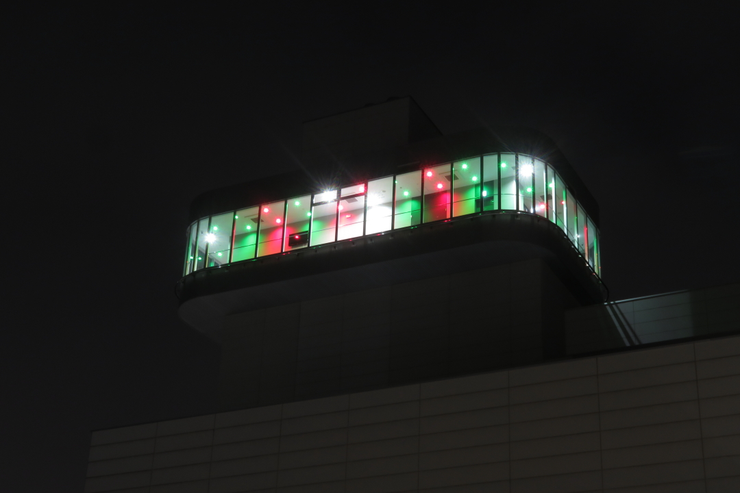 展望室ライトアップクリスマスバージョンの写真