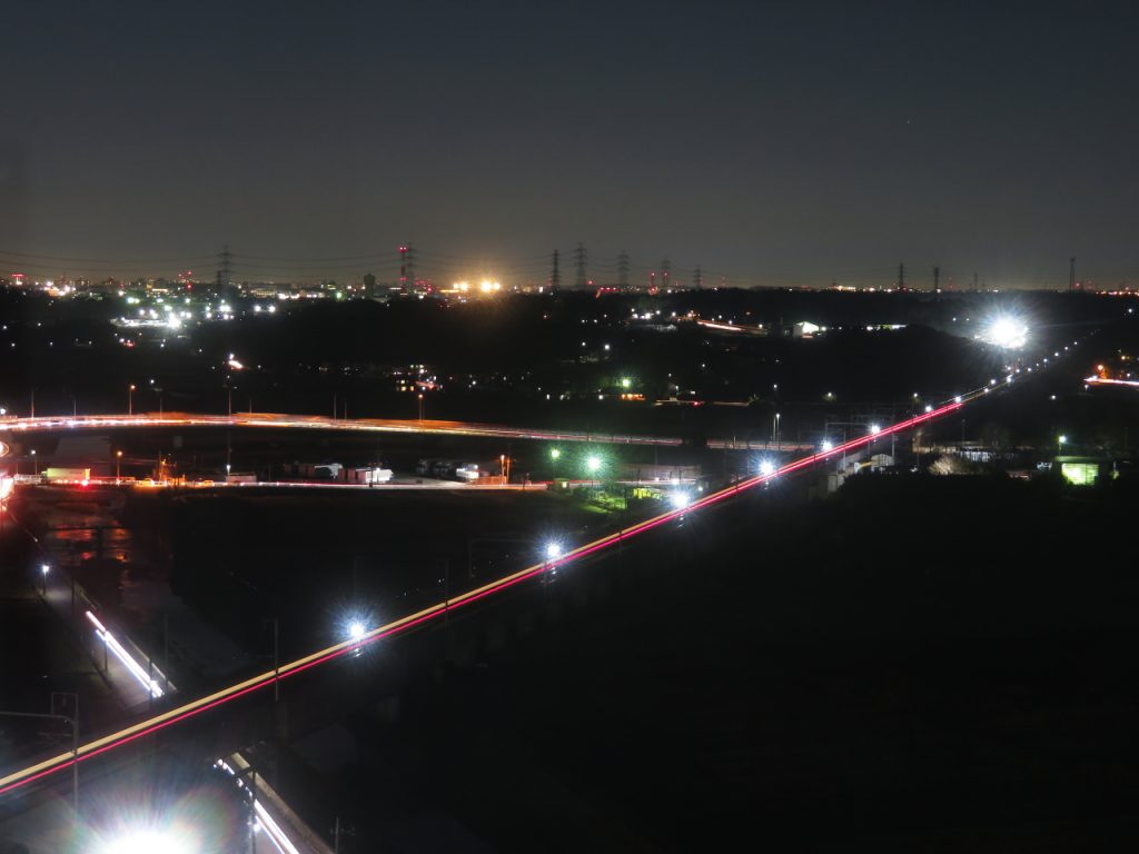 2021年12月22日展望室からの夜間眺望写真